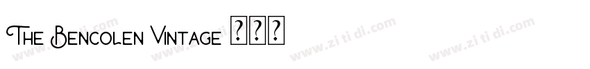 The Bencolen Vintage字体转换